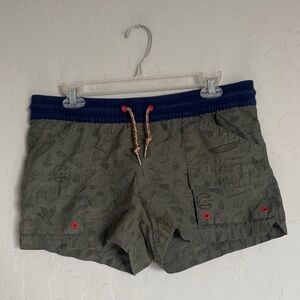 Columbia Olive and Navy Athletic Camping Hiking Outdoor Shorts Size Medium